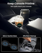 REEVAA Center Console Organizer for Tesla Model Y Juniper 2025-2026 (Premium & Performance), Model 3 Highland 2024-2026 All Trims [Dual-Tier Storage, Seamless Fit], Premium Silicone Liner, 4PCS, Grey