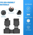 Nilight TPE Floor Mats for Toyota Crown 2023 2024 2025 2026 / Toyota Crown Signia 2025 2026, All Weather Custom Fit Heavy Duty Floor Liners