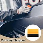 HARFINGTON 10pcs Car Vinyl Scraper 4inch Vinyl Squeegee Felt Edge Squeegee Tool for Car Window Tint Wallpaper Decal Sticker Installation Crafts Car Wrap Paste, Yellow