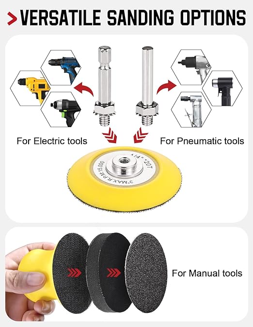 130Pcs Headlight Restoration Kit, 3 Inch Wet Dry Sanding Discs 80-5000 Grit with Drill Attachments & Polishing Pads, Car Head