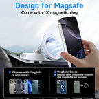 ANDERY Car Phone Holder for Magsafe [78+LBS Strongest Suction & 2400gf Magnetic] 360° Adjustable Car Phone Mount, Phone Holders for Your Car for iPhone 17-12 Pro Max Plus Air, White