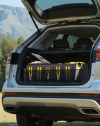 HOTOR Trunk Organizer for Car & SUV, Sturdy Car Organizer with Removable Cooler, Large Foldable Trunk Organizer with Cooler, 3 Compartments, Adjustable Straps, Black, 35.43”×14.17“×10.63”