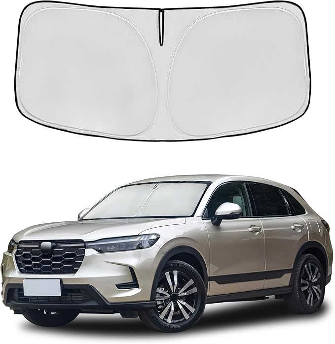 Windshield Sun Shade for Honda HR-V 2023 2024 2025 2026 Front Window Shade Custom Fit HRV Accessories Sun Visor Foldable Shade Blocks UV Rays Summer Must Have Car Accessories