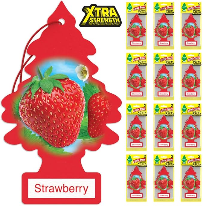 LITTLE TREES Car Air Freshener | Xtra Strength Provides Long-Lasting Scent for Auto or Home | Extra Boost of Fragrance | Stra