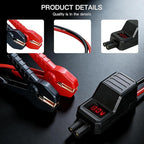 MEGAWISE Smart Jump Starter Clamps, Automotive Booster Clamp Cables Replacement Alligator Clamps with Intelligent LCD Screen for 12V Car Jump Starter for MEGAWISE and Many Other Brands