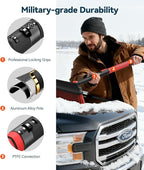 All-Around High-Efficiency Cleaning 39 inch Extendable Snow Brush and Ice Scraper with Squeegee, Ice Scrapers for Car Windshield, Truck, SUV Snow Removal Tool, Winter Car Accessories