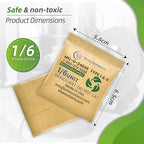 1/6U Kraft Clay Desiccants Packs for Storage - Silica Gel Packets Alternative, 6 Gram Food Safe Bentonite Clay Desiccant