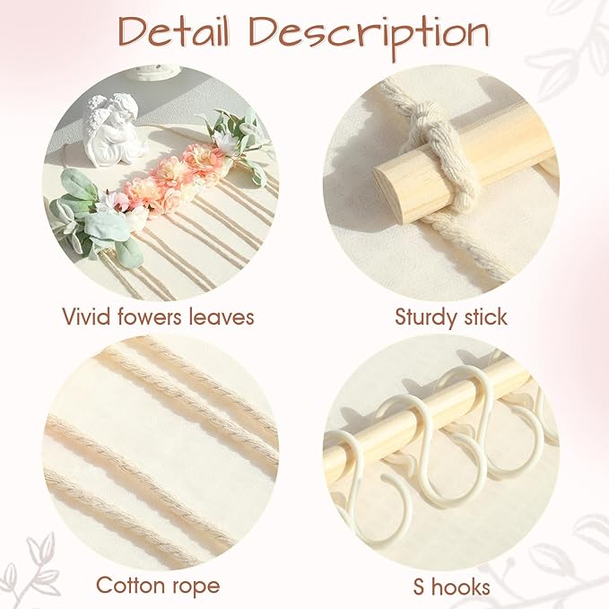POVETIRE Headband Holder Hair Bows Organizer for Girls, Hair Accessories Display Storage Wall Hanging Decor for Baby Nursery 
