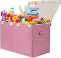 popoly Large Toy Box Chest Storage with Flip-Top Lid, Collapsible Kids Toy Storage Bin Boxes Container for Boys, Girls, Nurse