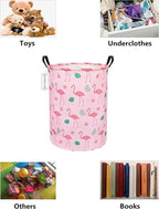 QUEENLALA Large Storage Basket,Laundry Hamper/Bathroom/Home Decor/Collapsible Round Storage Bin,Boys and Girls Hamper/Boxes/C