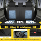 LINGVIDO Car Seat Covers Full Set (5 Seats) - Premium Perforated Nappa Leather, Waterproof Shield, Omni-Adapt Fit SUVs Sedans