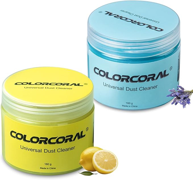 COLORCORAL Car Cleaning Gel 2Pack Car Clean Putty, Universal Car Interior Cleaner Slime, Perfect Cleaning Kit Supplies, Auto 