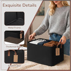 CHICVITA 4 Pack Large Storage Baskets for Shelves, Collapsible Shelf Baskets for Organizing, Fabric Closet Organizers and Sto