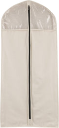 Household Essentials 3392-1 Cedarline Collection Hanging Garment Bag | Dress and Suit Protector | Natural Cotton Canvas,Off-W
