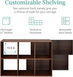 Best Choice Products 6-Cube Storage Organizer, 13.5in Shelf Opening, Bookcase, Display Shelf, Customizable w/ 3 Removable Bac