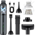 Car Vacuum Portable with 16000Pa Powerful Suction, Handheld Vacuum Cordless Rechargeable Blow & Suction 4 in 1, Small Vacuum 