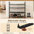 Expandable Shoe Rack - Shoe Stand Holder for Closet, Adjustable Shoe Shelf Storage, Stackable Long Shoe Stand Holder for Livi