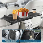 Black 2-in-1 Car Steering Wheel Laptop Holder & Backseat Tray with Adjustable Multipurpose Desk Car Accessories for Eating, Writing, Laptop Work with Cup Holder - Ideal for Constant Travelers