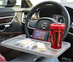 Car Steering Wheel Food Tray for Eating,Cars Seat Table Lap Trays for Adults Eating,Car Men Must Haves Cool Gadgets Interior Accessories(Gray)
