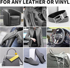 Leather Recoloring Balm,8.5oz Leather Color Restorer,Dark Gray Leather Repair kit for Furniture and Car Interior,Leather Couc