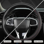 West Llama Customized Auto Car Steering Wheel Cover for Honda Accord Civic CR-V HR-V Pilot Fit Passport Odyssey 14.5-15inch(B