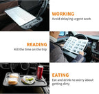 KIGI 2 in 1 Car Steering Wheel Tray for Laptop with Pen Holder Food Table for Car Multipurpose Travel Car Accessories (Black)