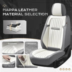 Coverado Car Seat Covers Front Seats, Seat Covers for Cars, Car Seat Protector, 2-Pack Car Seat Cushion Nappa Leather, Waterp