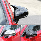 ABS Exterior Mirror Cover Side Rearview Mirror Cover Cap Horn Style Glossy Black ABS Exterior Mirror Cover Compatible with Kia Stinger 2017-2024 Accessories