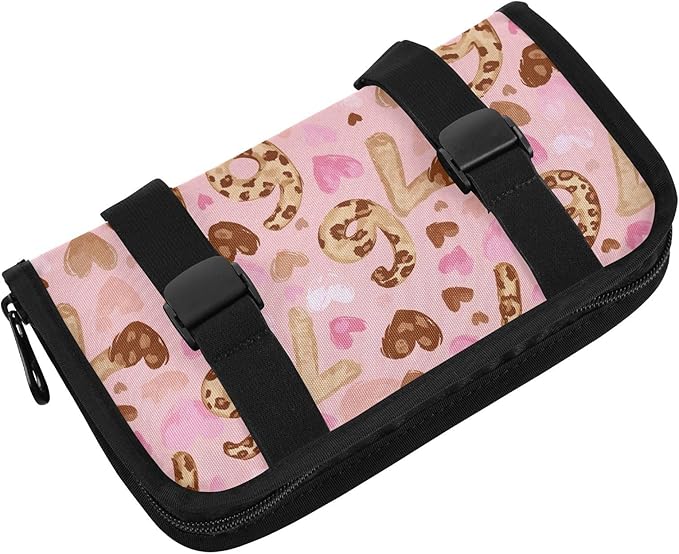 Car Tissue Holder Car Visor Organizer Tissue Box Holder for Car Sun Visor Organizer with Car Vehicle Accessories Essentials Interior for Women Men Six Seven Leopard Hearts Pink