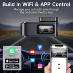 Dash Cam Front and Rear, 2.5K+1080P Dual Dash Camera for Cars, Ecomoment Car Camera with 1.47" IPS Screen, Built-in Wi-Fi, 17