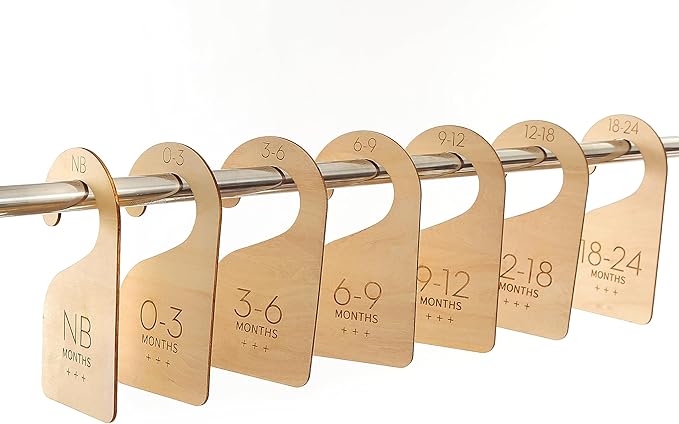 Modern Baby Closet Dividers - Wooden Closet Dividers Baby,Clothes Dividers for Nursery Closet,Newborn to 24 Months for Home N