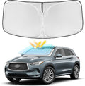 for Infiniti QX50 QX55 2019-2025 2026 Windshield Sun Shade - 4 Layers Car Sunshades for Front Windows Shade Cover Custom Fit QX50 QX55 Sun Visor 250T Retractable Shade Blocks UV Rays Car Accessories