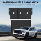 LASFIT Trunk Mat with Backrest Mat for Chevrolet Chevy Equinox/GMC Terrain 2025-2026 (Only for Fuel, Not Fit EV), All Weather TPE Custom Fit Cargo Mat Trunk Liner with Backrest Mat
