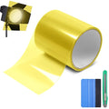 Lypumso Color Transform Light Filters, DIY Self Adhesive Car Light Tint Repair Tape for Headlight Fog Tail Lights, Transparent Outdoor Lights Window Home Decor Vinyl Wrap Film (Yellow, 4in x 20ft)