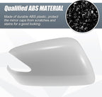 X AUTOHAUX Car Rear View Right Passenger Side Mirror Cover Cap Replacement White for Honda Fit 2009-2013 Fits W/Turn Signal Models Mirror Guard Covers Exterior Decoration Trims