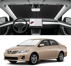 Custom Fit Windshield Sun Shade for Toyota Corolla 2009-2013, Blocks UV & Heat, Front Window Sunshade Accessories, Easy Fold & Store Keep Your Car Cooler
