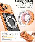 SYNCWIRE Magnetic Phone Ring Holder for MagSafe, 360° Rotation Cell Phone Grip Stand Finger Ring Kickstand Two-Sided Magnet Compatible with iPhone 17 Pro Max 16 15 14 13 12 MagSafe Accessories