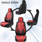 Coverado Car Seat Covers Full Set, Faux Leather Seat Covers for Car, Luxury Automotive Seat Covers Waterproof Car Seat Protec