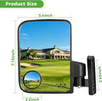10L0L Golf Cart Mirror, Extra Large Side Rear View Universal for Yamaha, Club Car, EZGO, Folding Adjustable 180 Degree