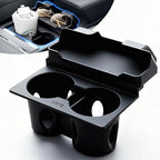 for Tesla Cup Holder Insert, 2-in-1 for Model Y Juniper(2025/2026)& Model 3 Highland(2024/2025) with Storage Compartment - Bl