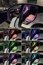 Car Door Ambient Lights, 2pcs LED Interior Atmosphere Light Strip Kit Universal Fit for Most Cars, APP Control RGB Color Changing, Easy Installation