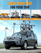 KINGGERI 300LBS Lockable Roof Rack Cross Bars Compatible with Honda Pilot 2009-2015 (with Raised Rails), Aluminum Heavy Duty Crossbar Anti-Theft Metal Lock Key Black Matte Powder Coated Non-Corrosion
