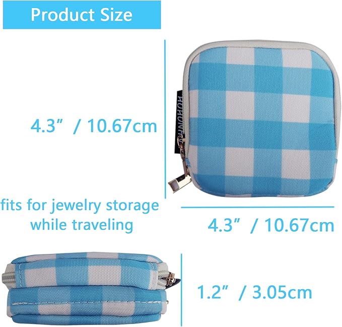 Travel Jewelry Case Small Jewelry Organizer Purse Jewelry Bag Women Christmas Gifts Jewelry Purse for Bracelet Rings Earring 