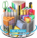 Rotating Markers Organizer for Kids, Acrylic Lazy Susan Organizers for Desks, 360 Degree Spinning Pencil Holders Pen Holders,