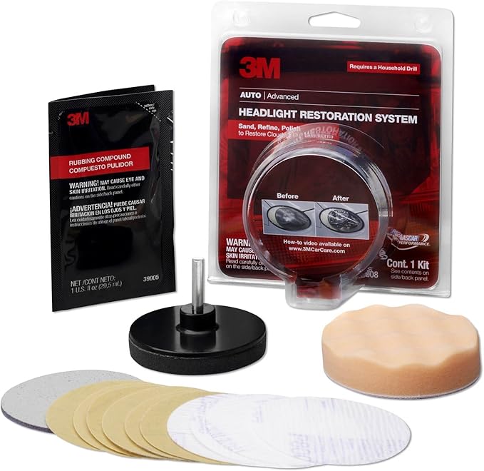 3M 39008 Headlight Lens Restoration System 2-Pack
