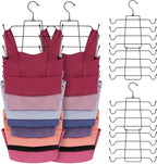 ZEDODIER 6 Pack Tank Top Hanger Space Saving, Bra Hangers for Closet Organizer, Hanging Bra Organizer Tank Tops Holder with 4