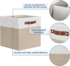 Temary Fabric Storage Cubes - 12 Inch Collapsible Bins (4Pack) - Empty Gift Baskets for Organizing Shelves, Closets, Nursery 
