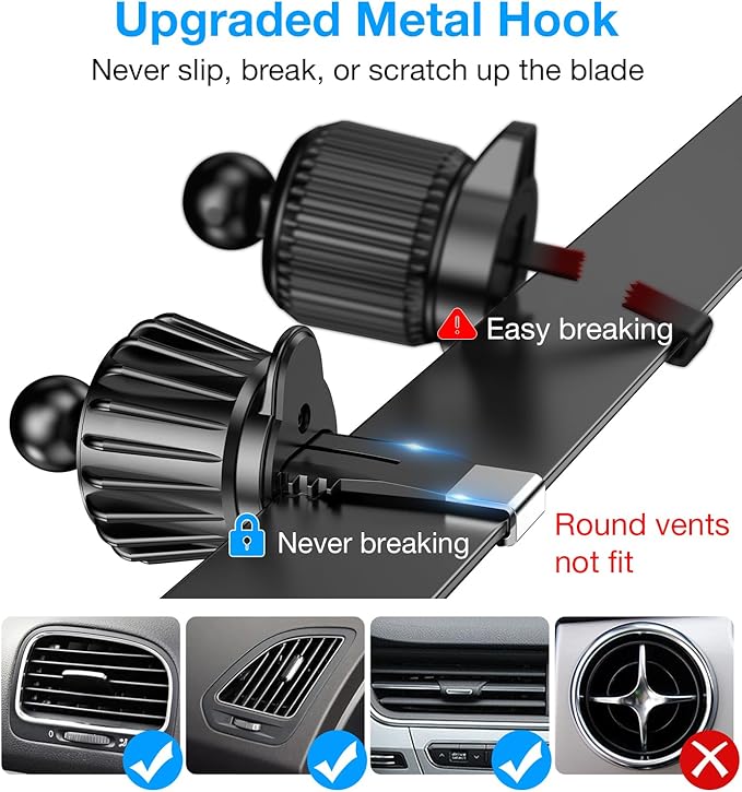 Kaistyle for MagSafe Car Mount Charger【Stronger Magnets】iPhone Magnetic Wireless Car Charger【Dashboard+Vent】 for Magsafe Charger Cell Phone Car Mount for iPhone 17 Pro Max 16 15 14 13 12 Magsafe case