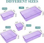 StorMiracle 16 PCS Drawer Organizer Set, 5 Varied Size Bathroom and kitchen Drawer cabinet organizer Trays, Clear Storage Bin