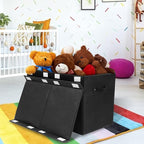 popoly Large Toy Box Chest Storage with Flip-Top Lid, Collapsible Kids Storage Boxes Container Bins for Toys, Playroom Organi